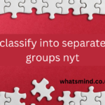 classify into separate groups nyt