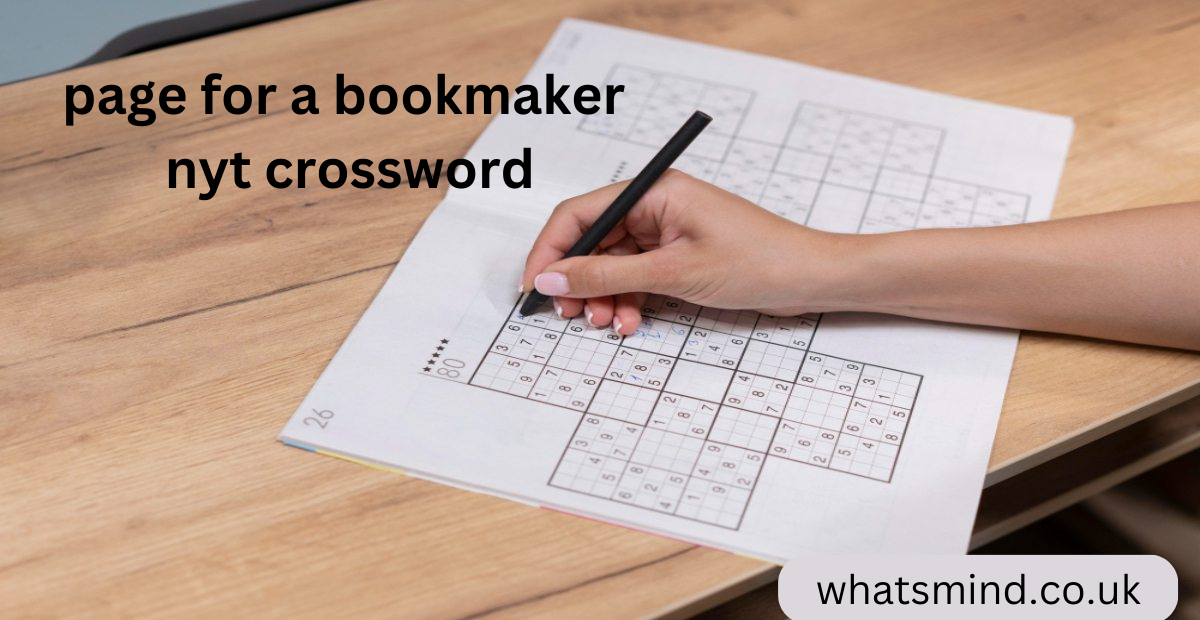 page for a bookmaker nyt crossword