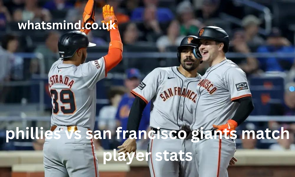 phillies vs san francisco giants match player stats