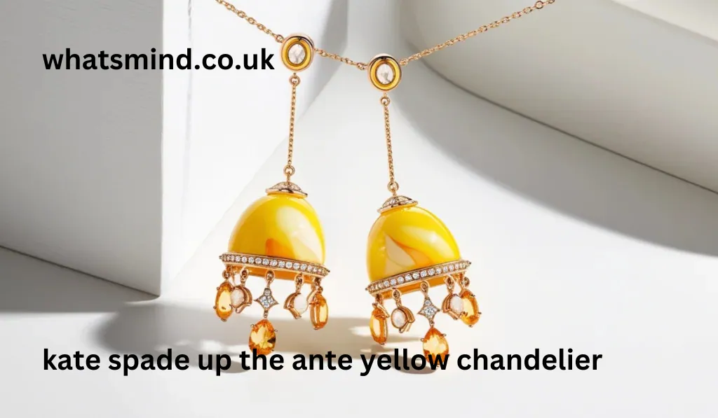 kate spade up the ante yellow chandelier